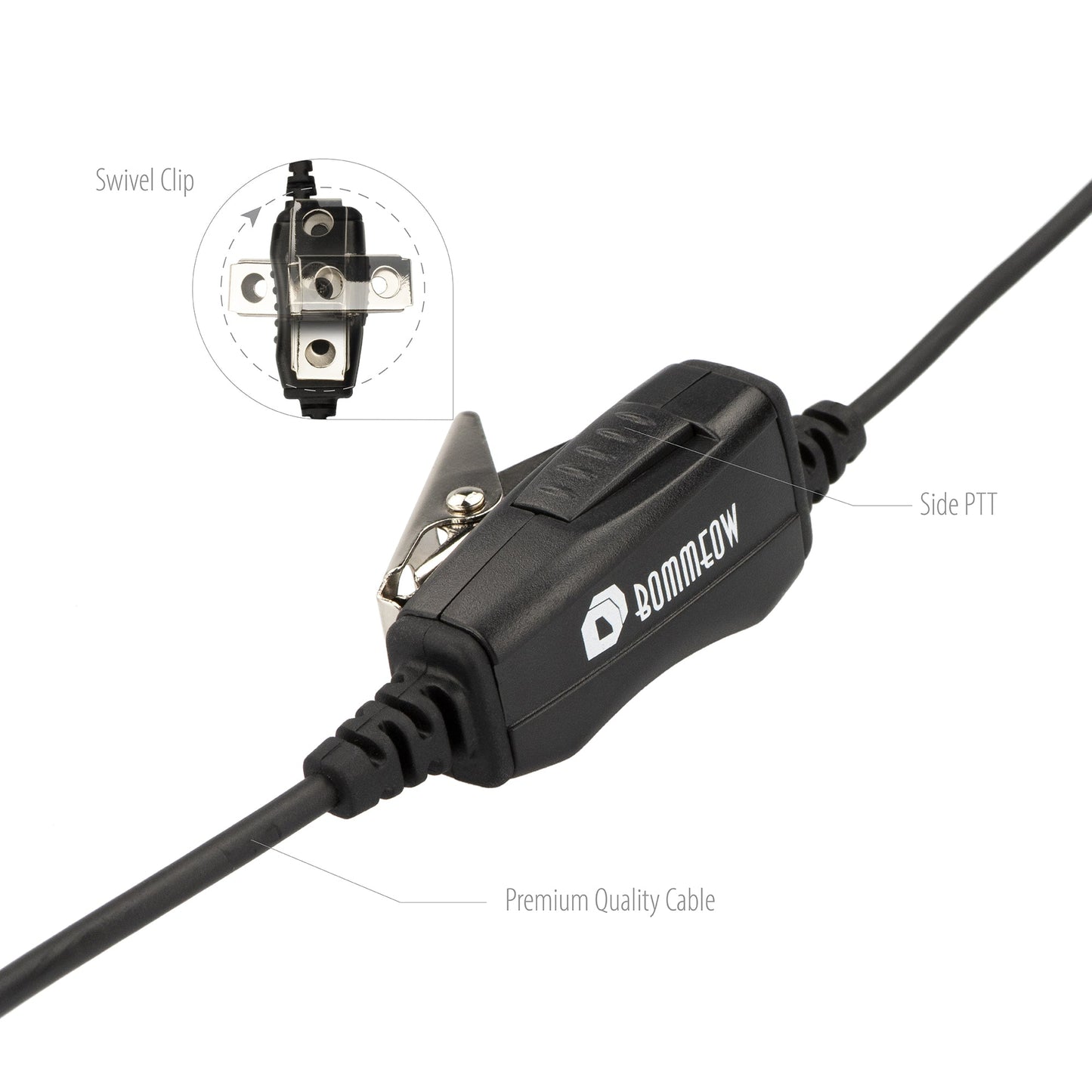 BOMMEOW BSE12-K2 Swivel Earpiece for Kenwood NX-3320 TK-3230DX