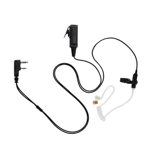 Maxtop ASK4038-K2B 2-Wire Clear Coil Surveillance Kit Earphone for Baofeng BF-F8HP UV-5R+ UV-82HP UV-82L BF-777