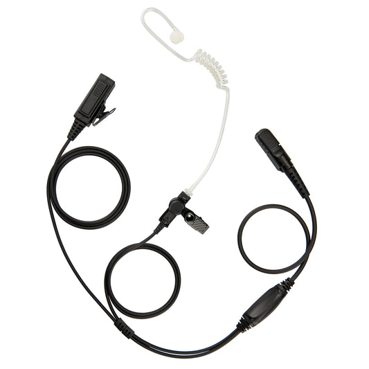 BOMMEOW BCT22-AX Public Safety 2-Wire Clear Coil Surveillance Kit for Motorola MOTOTRBO DEP550 DEP570 DP2600 DP2400