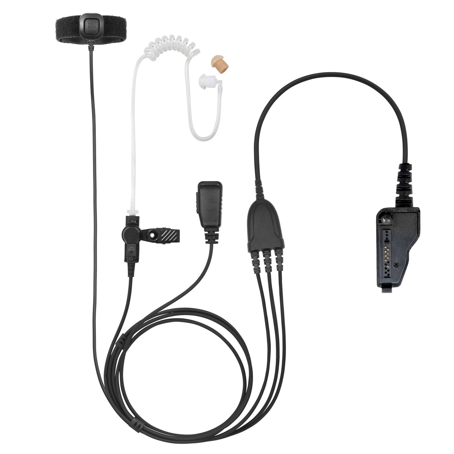 BOMMEOW BCT35-K3 3-Wire Acoustic Clear Tube Earpiece for Kenwood NEXEDGE NX-300 TK-290 TL-180 TK-2140 TK-2260