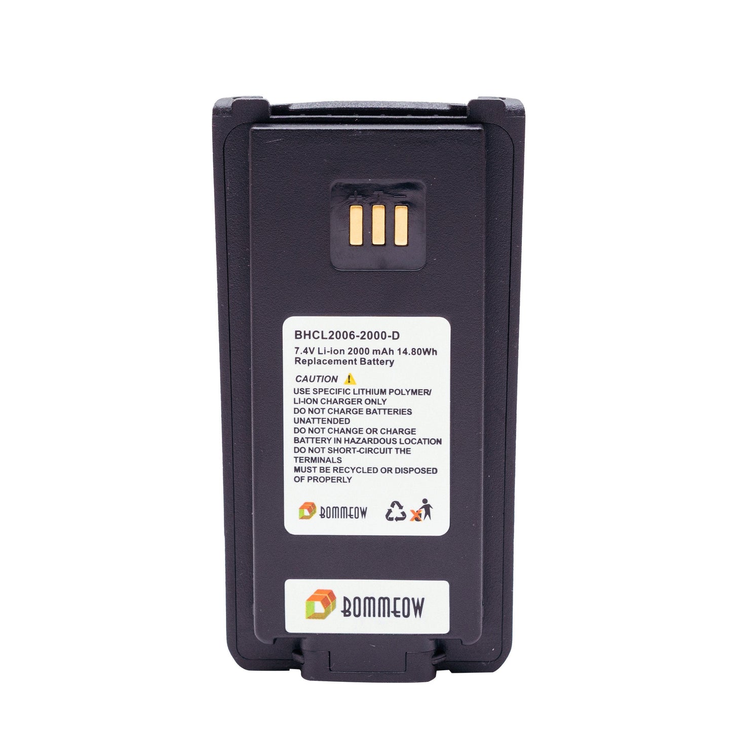 BOMMEOW BHCL2006-2000-D Li-ion Radio Battery for Hytera PD700R PD782