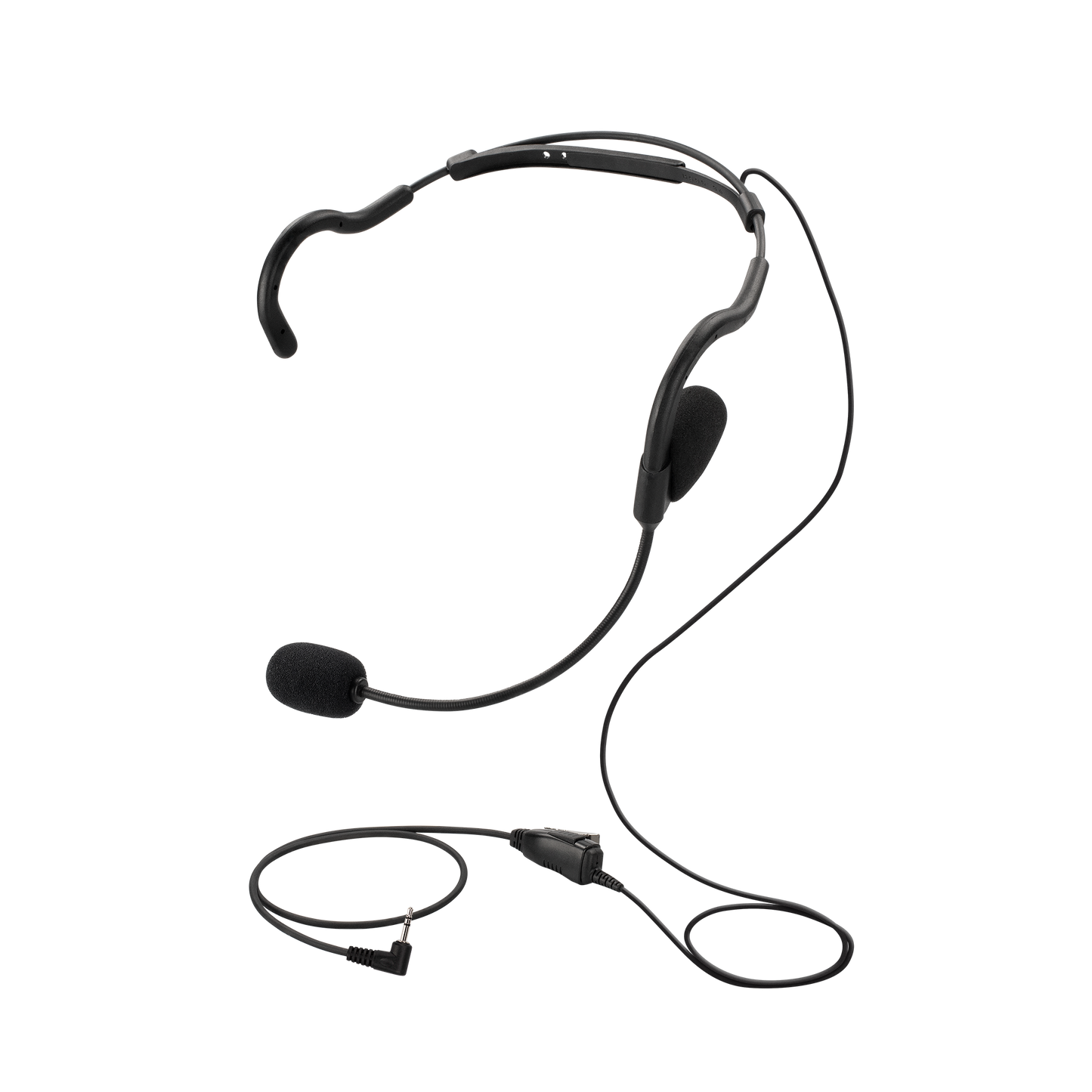 BOMMEOW BHDH01-H2 Ultra Light Single Ear Muff  Headset for 1 PIN 2.5mm Cobra Hytera HYT Business DMR Radio