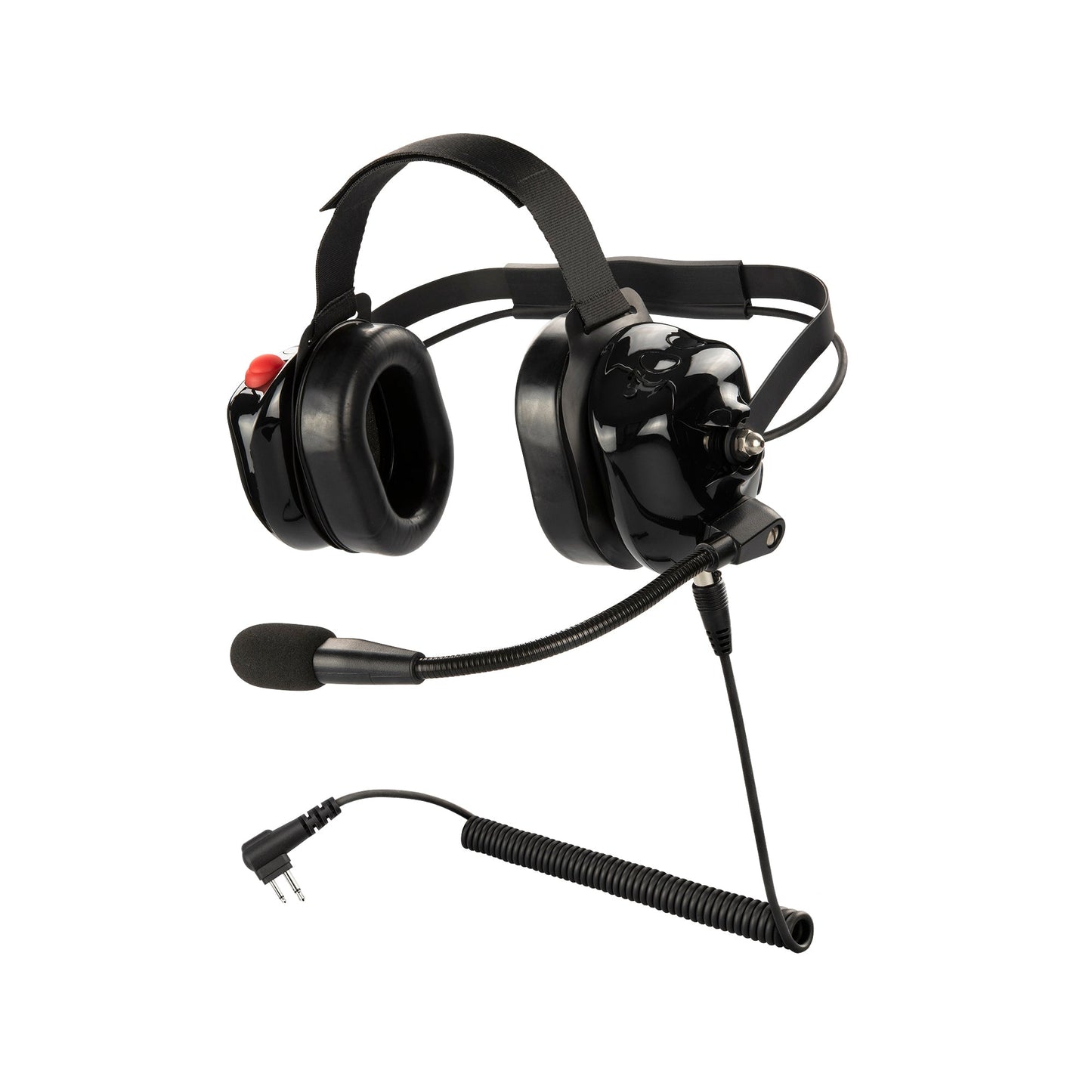 BOMMEOW BHDH40-BK-H1 Dual Muff Earpads Noise Cancelling Headset No PTT for RCA Relm Black Box Radio(Black)