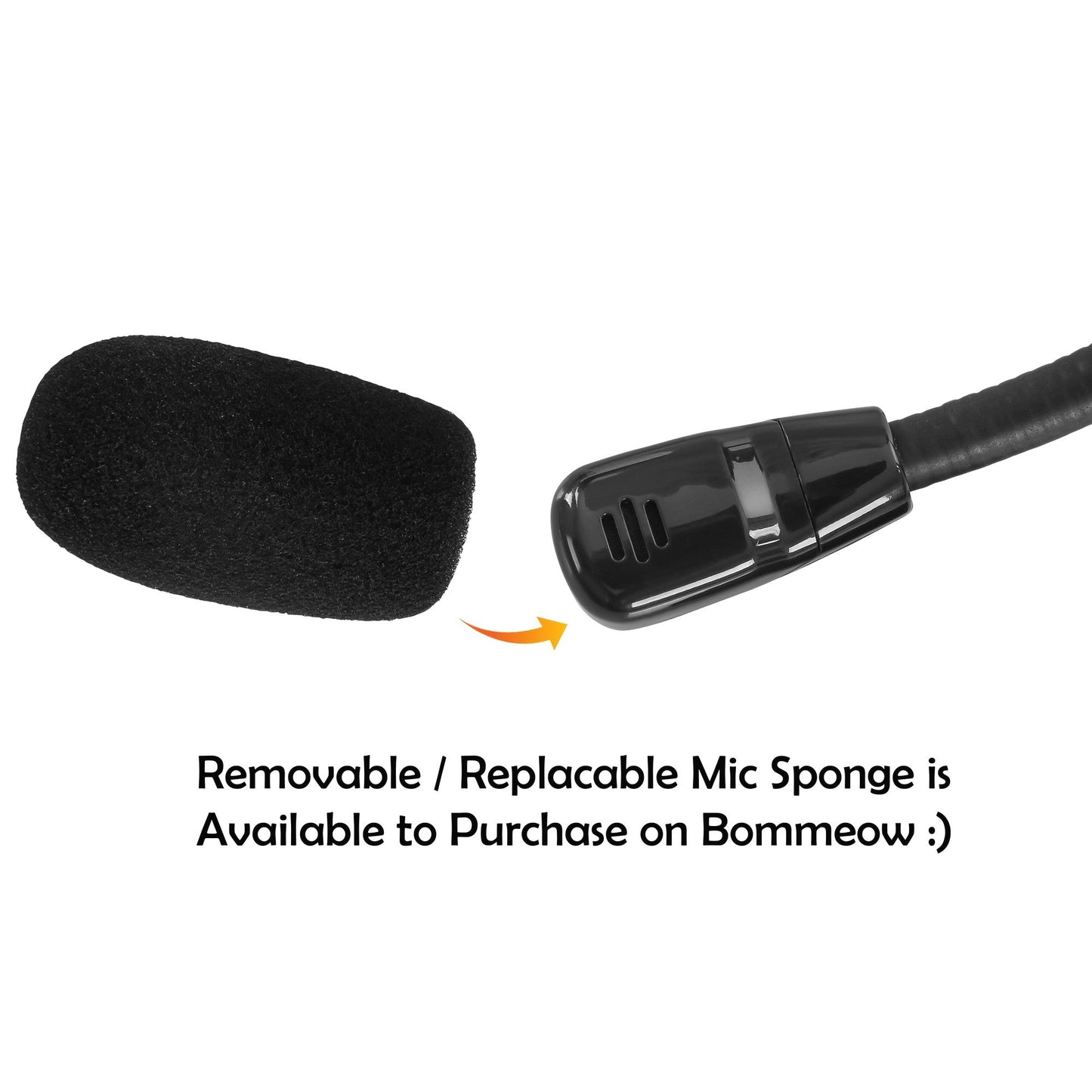 Bommeow BHDH40-BK-M1A Dual Muff Earpads Noise Cancelling Headset No PTT for Motorola RDM2070D Radio(Black)