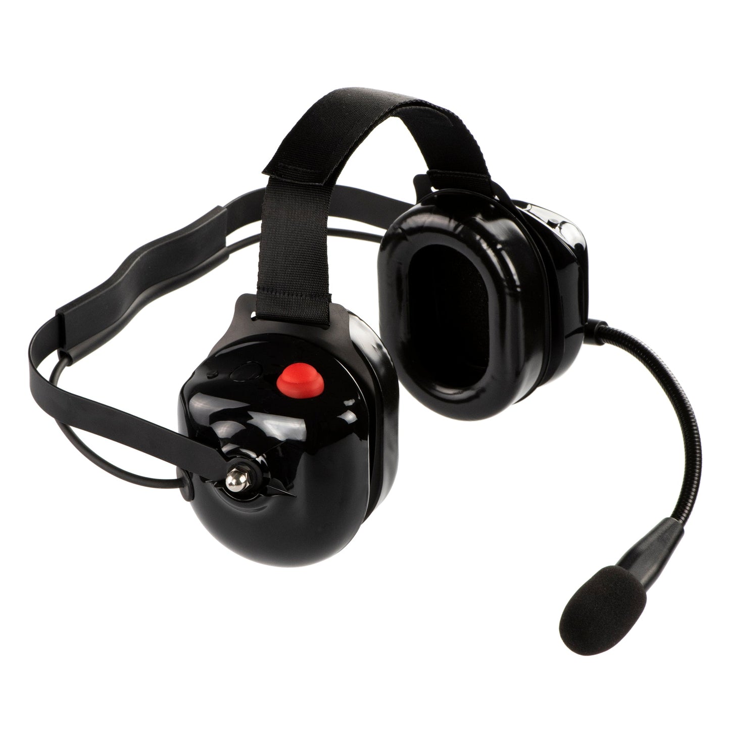 BOMMEOW BHDH40PTT-BK-AX Dual Muff Earpads Noise Reduction Headset PTT for Motorola XPR3300 3500 Radio(Black)