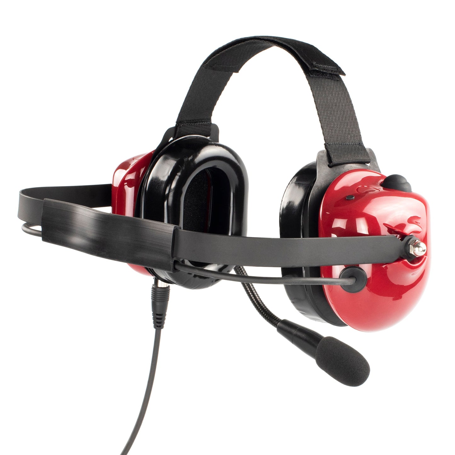 BOMMEOW BHDH40PTT-RD-I2 Dual Muff Earpads Noise Reduction Headset PTT for ICOM IC-F1000 F-2000 Radio(Red)