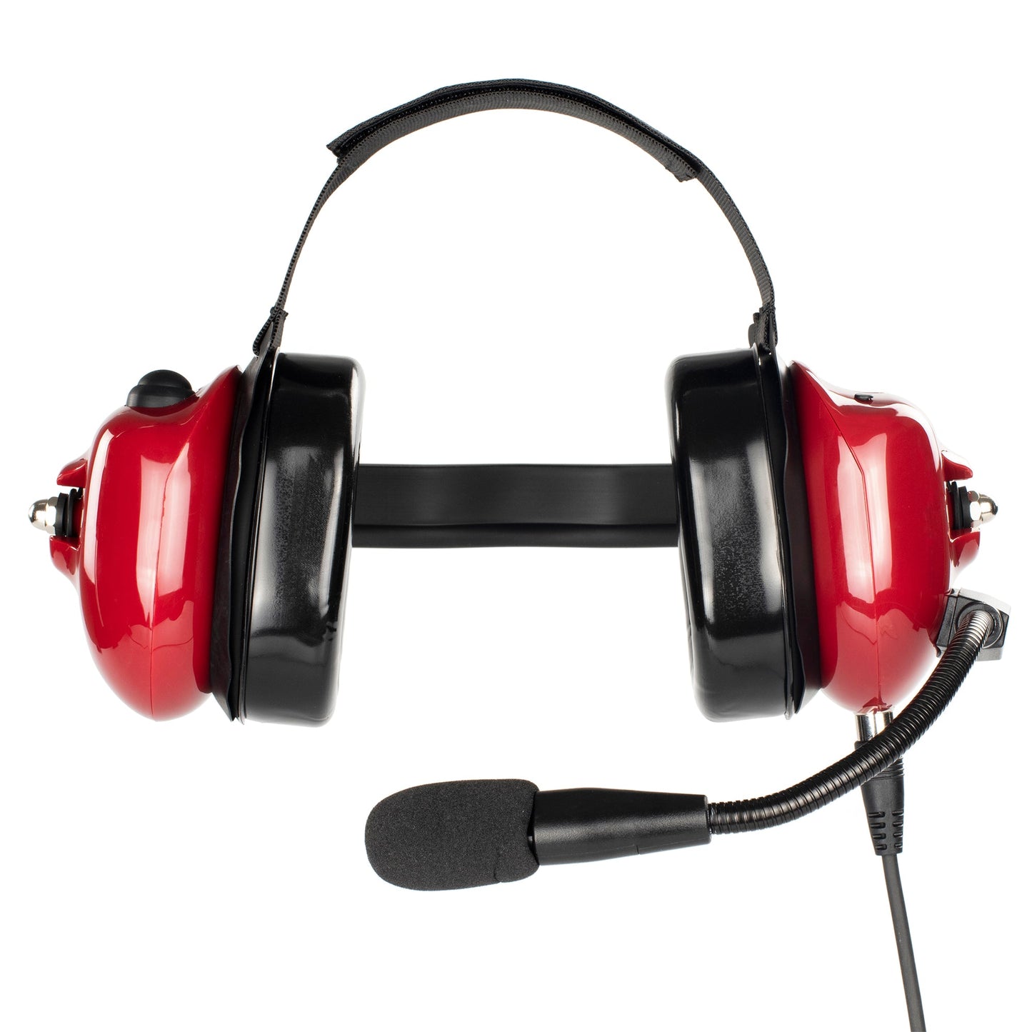 BOMMEOW BHDH40PTT-RD-I2 Dual Muff Earpads Noise Reduction Headset PTT for ICOM IC-F1000 F-2000 Radio(Red)