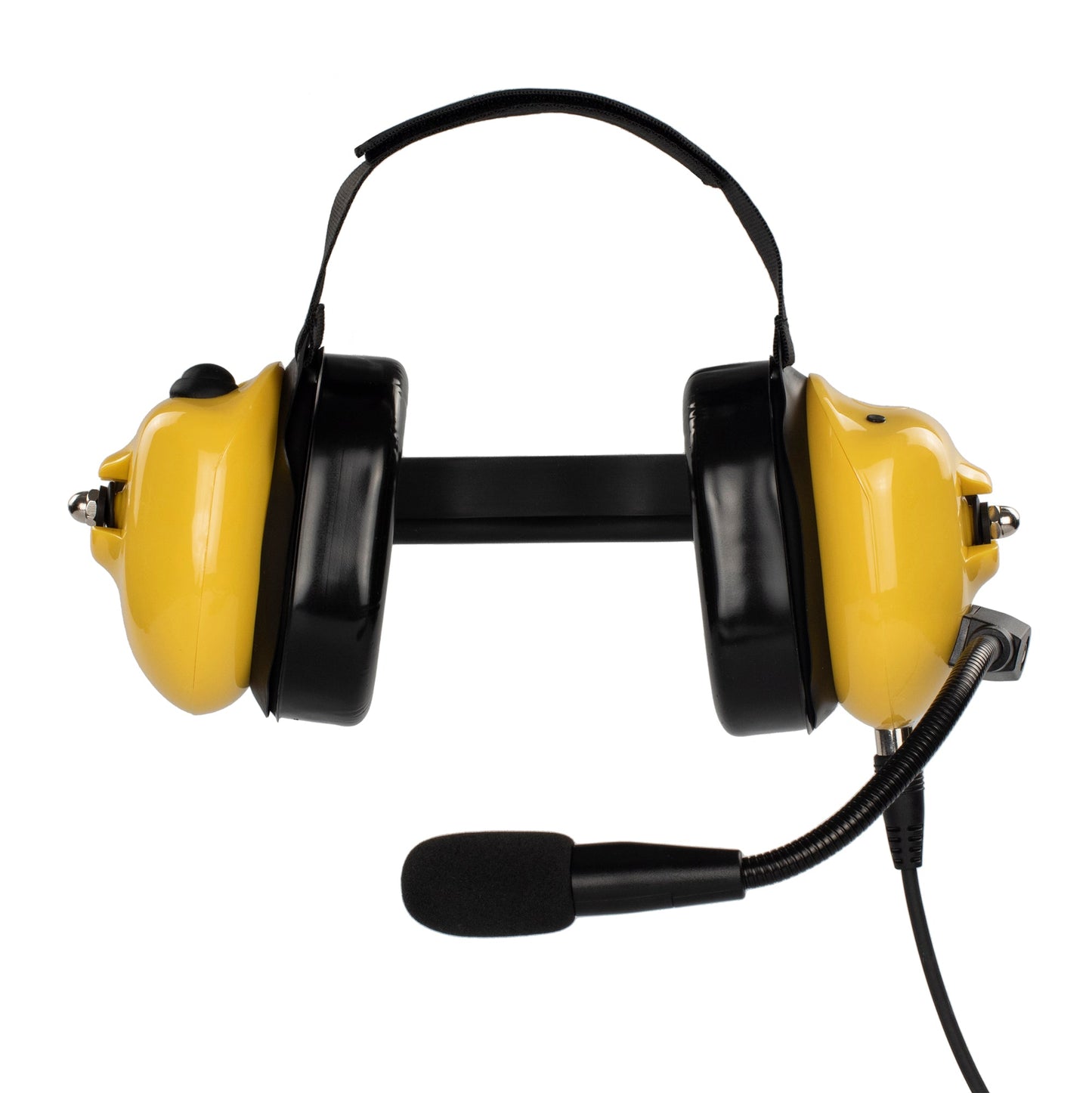 BOMMEOW BHDH40PTT-YW-I2 Dual Muff Earpads Noise Reduction Headset PTT for ICOM IC-F1000 F-2000 Radio (Yellow)