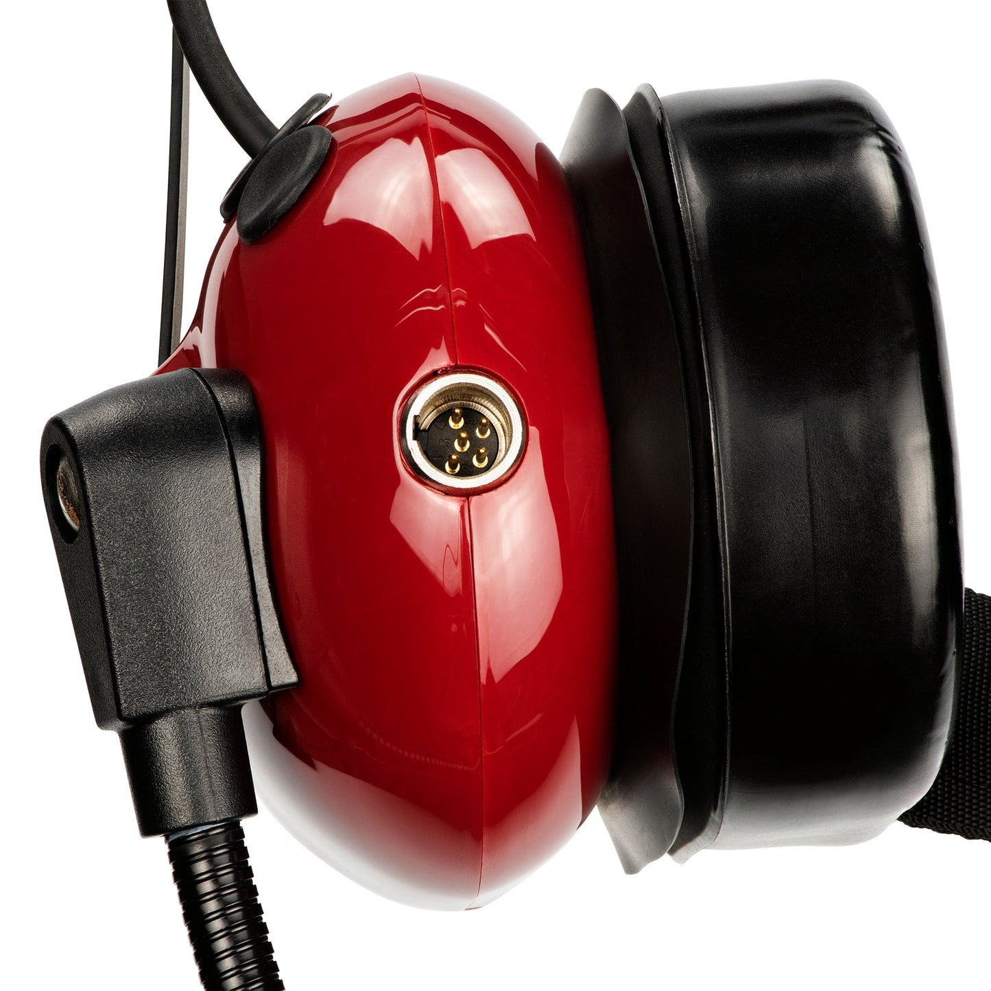 Bommeow BHDH40-RD-K2B Dual Muff Earpads Noise Cancelling Headset No PTT for Baofeng Retevis Radio(Red)