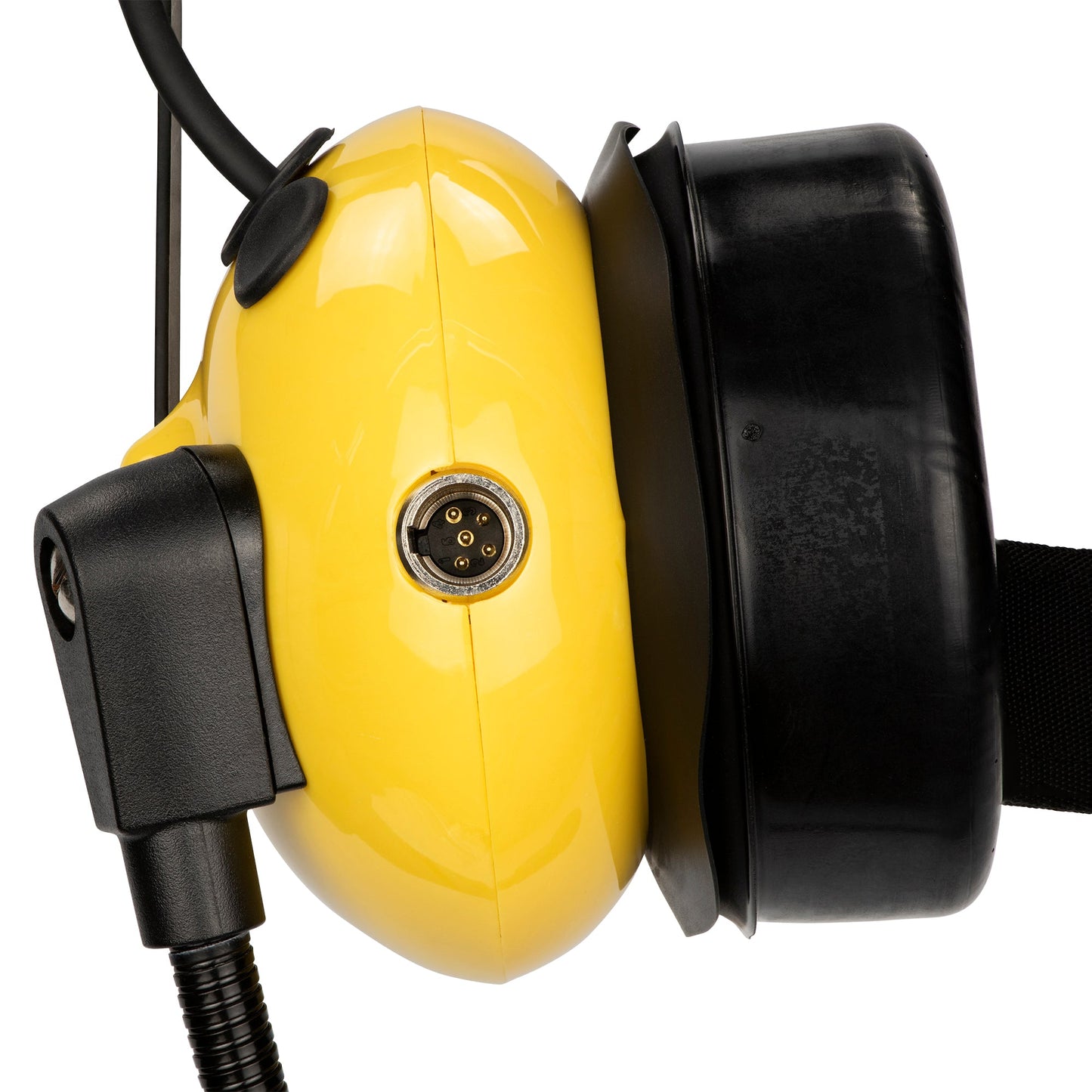 Bommeow BHDH40-YW-K2B Dual Muff Earpads Noise Cancelling Headset No PTT for Baofeng Retevis Radio (Yellow)