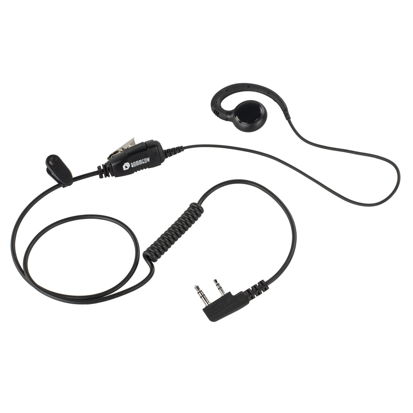 BOMMEOW BSE12-K2 C-Shape Swivel Style Earpiece Headset for Kenwood Radio TK-220 TK-320 TK-3170 TK-3173