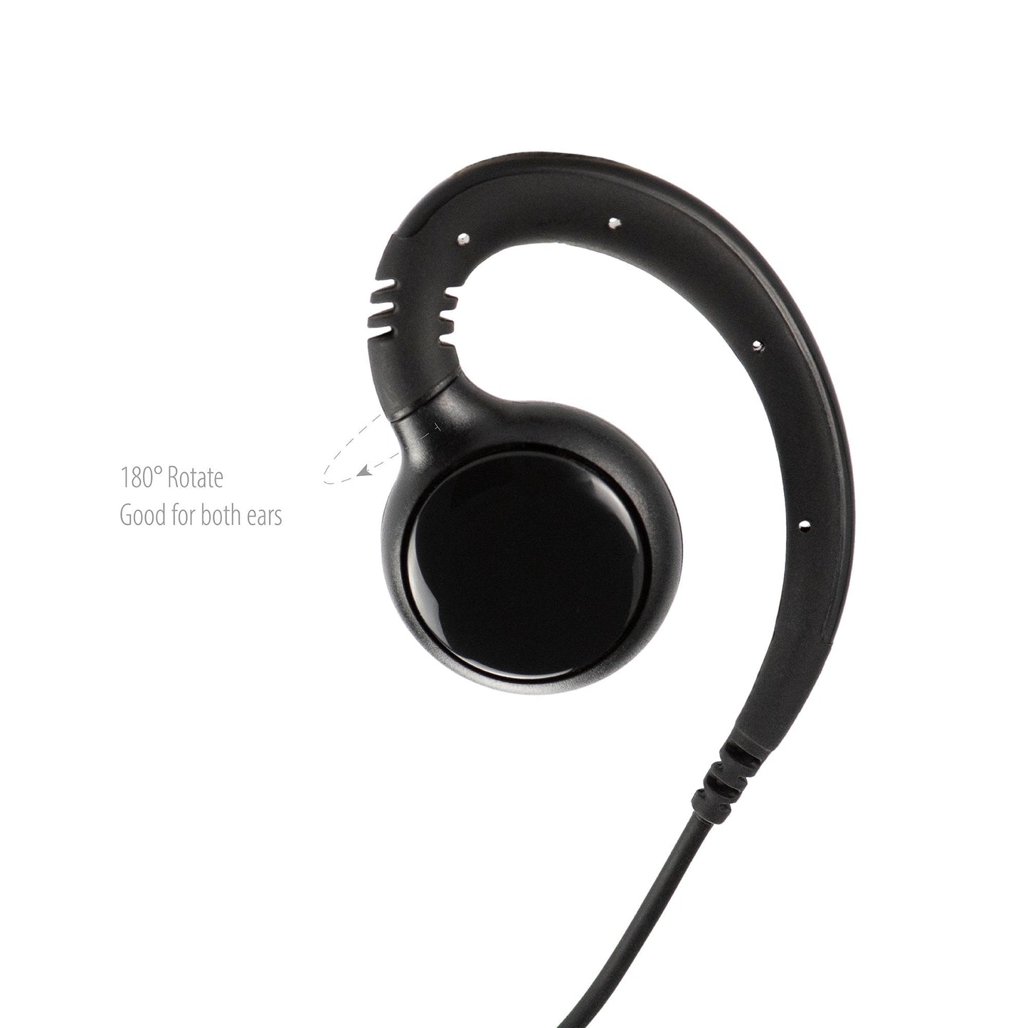 BOMMEOW BSE12-K2 C-Shape Swivel Style Earpiece Headset for Kenwood Radio TK-220 TK-320 TK-3170 TK-3173