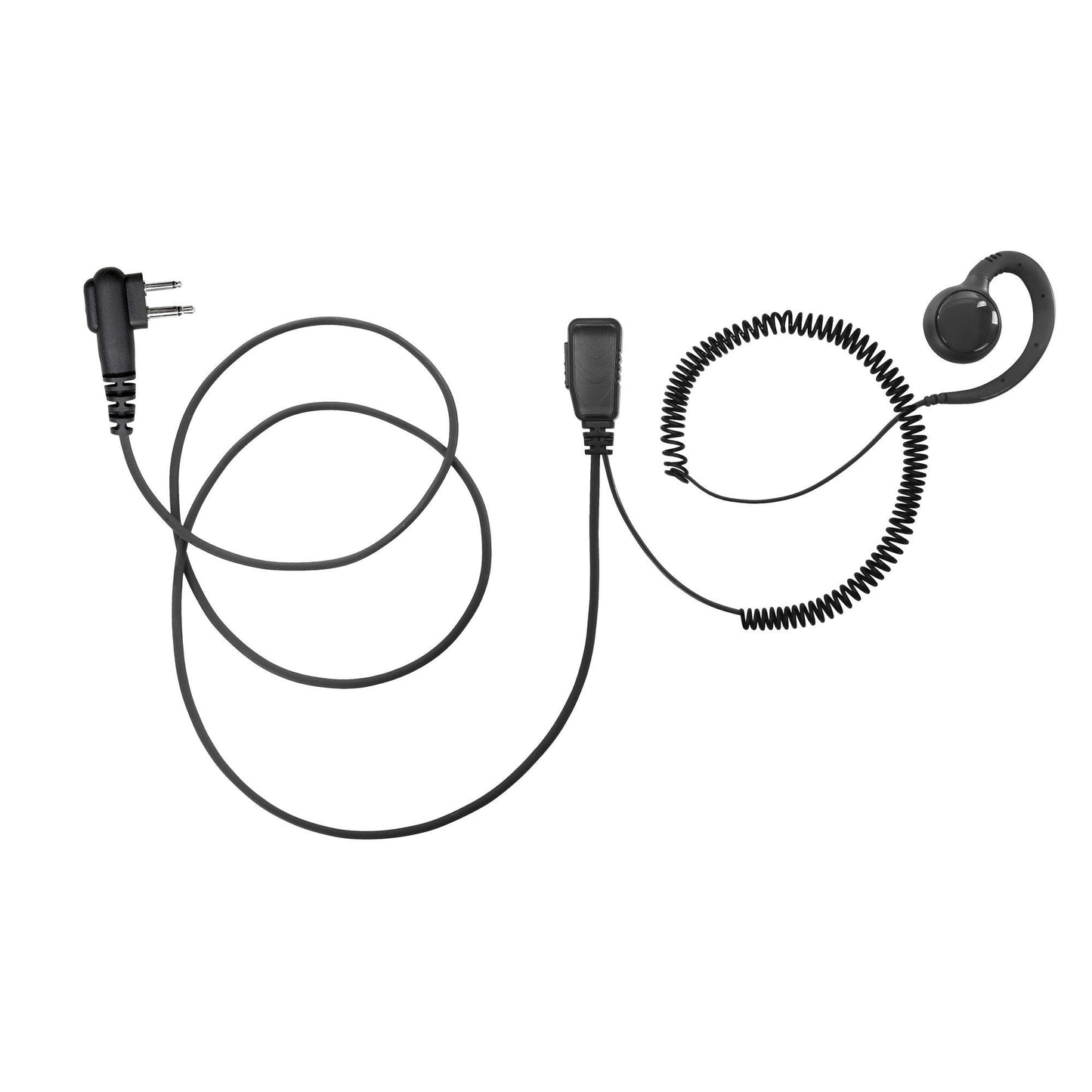 BOMMEOW BSE15-H1 C Shape Earpiece Swivel Style Earhanger for Hytera TC-500 RCA Relm RP6500 Tekk Feidaxin